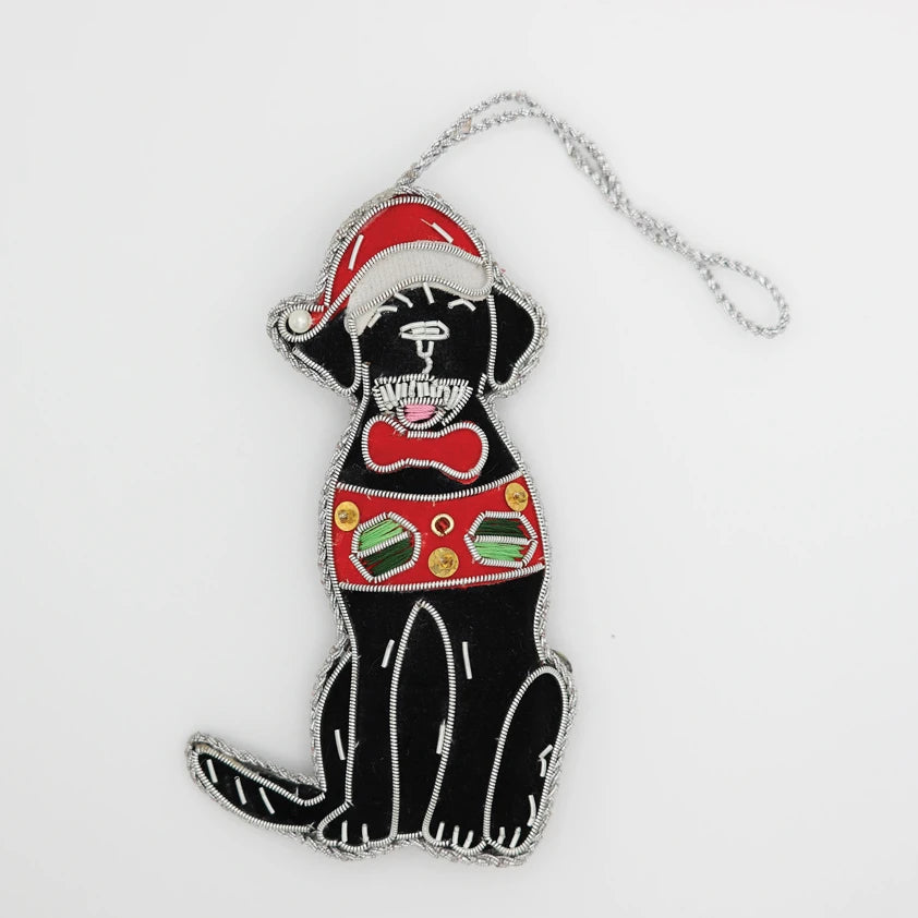 Beaded Embroidered Christmas Tree Decoration