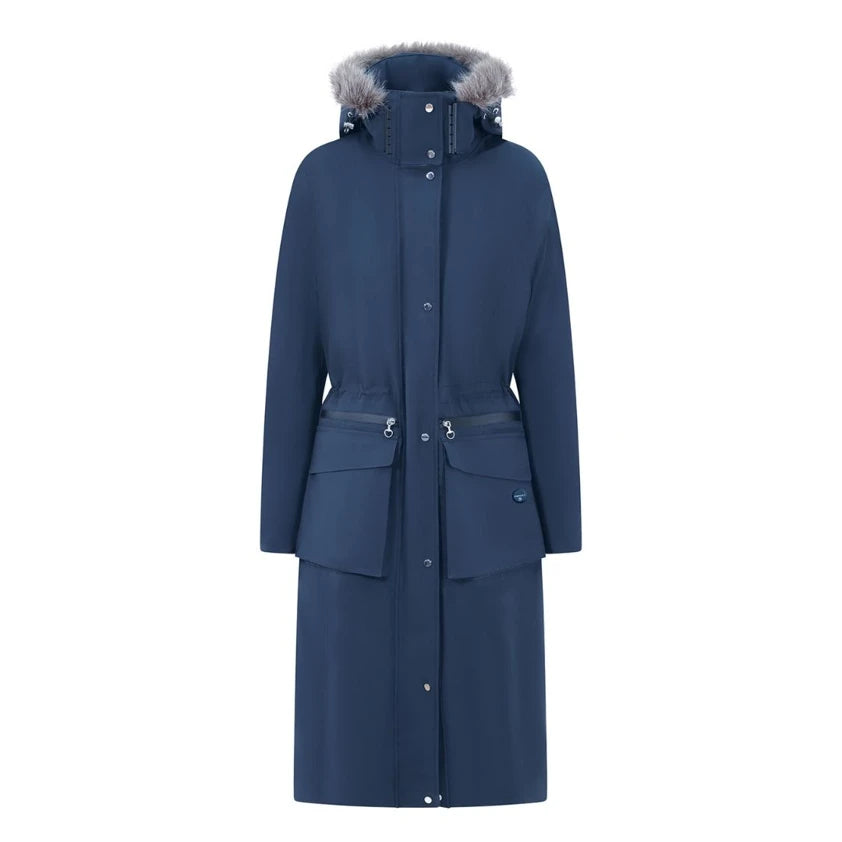 Inferno Long Heated Waterproof Riding Coat - Navy