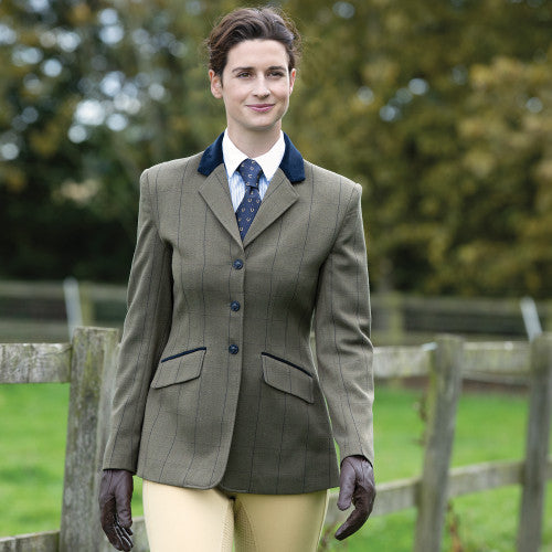 Bellingham Deluxe Stretch Tweed Riding Jacket - Bellingham Green
