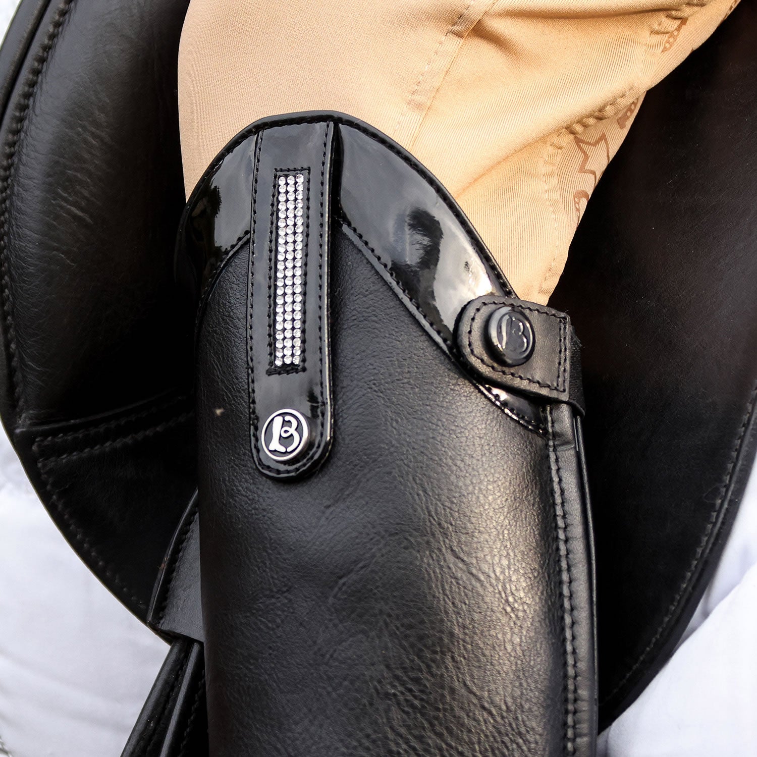 Brogini Como Piccino Riding Boots Black Patent Top