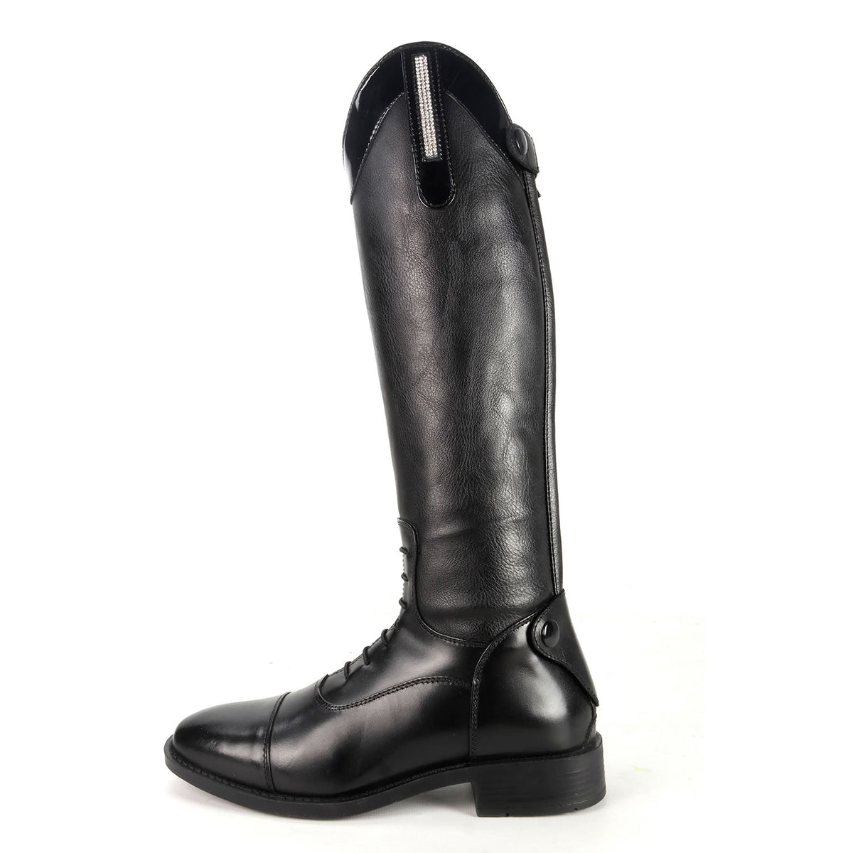 Brogini Como Piccino Riding Boots Black Patent Top