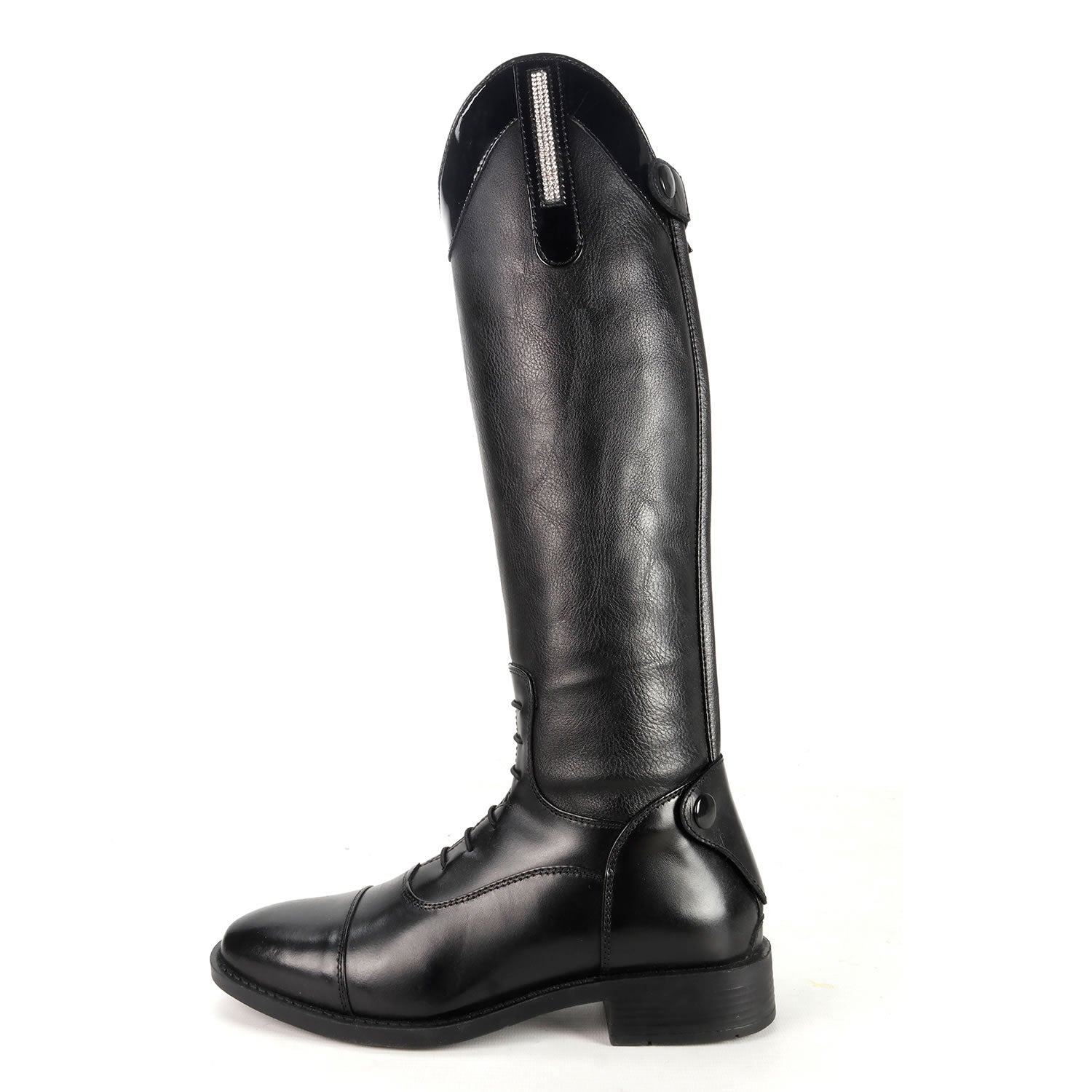 Brogini Como Piccino Riding Boots Black Patent Top