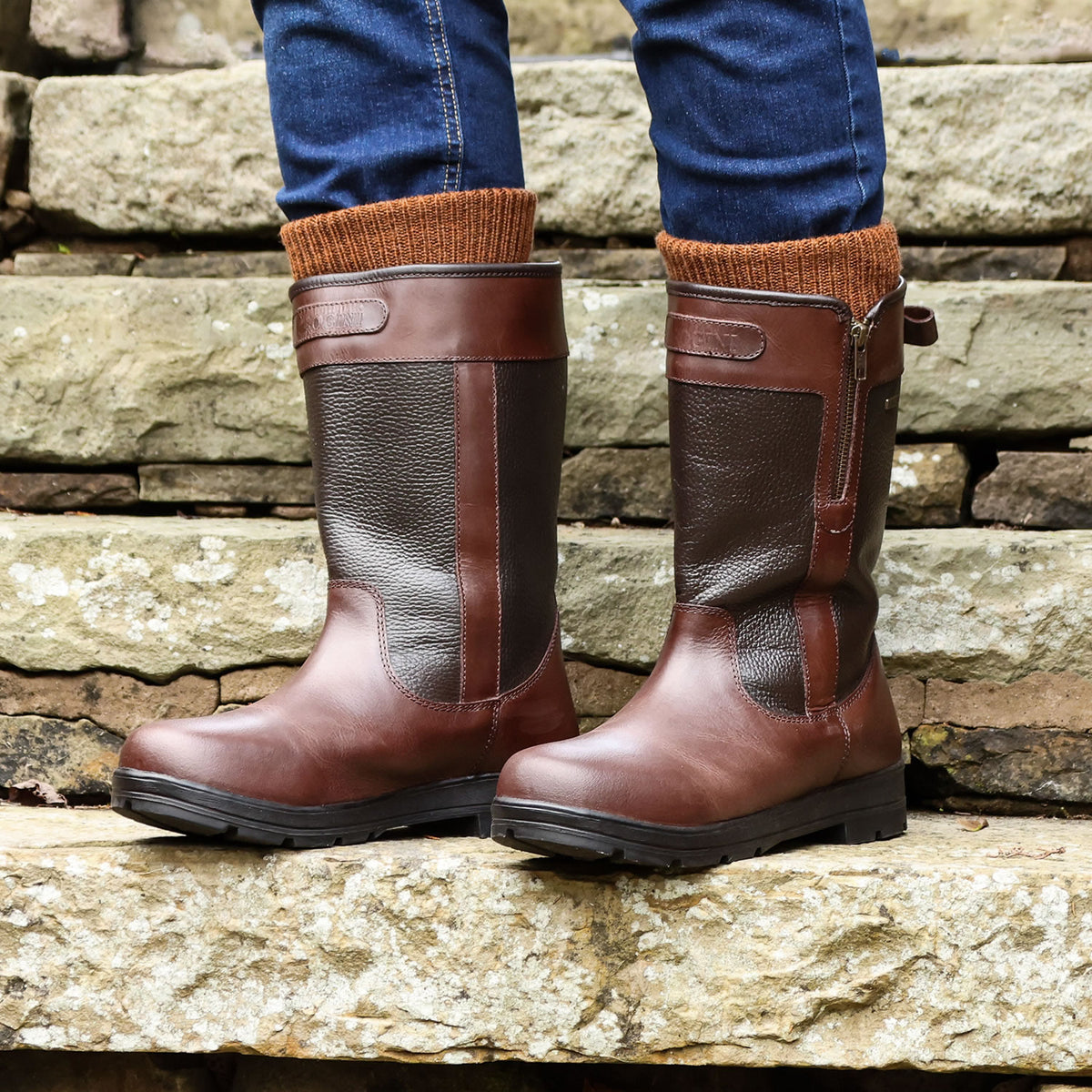 Brogini Abruzzo Mid-Calf Country Boots - Brown