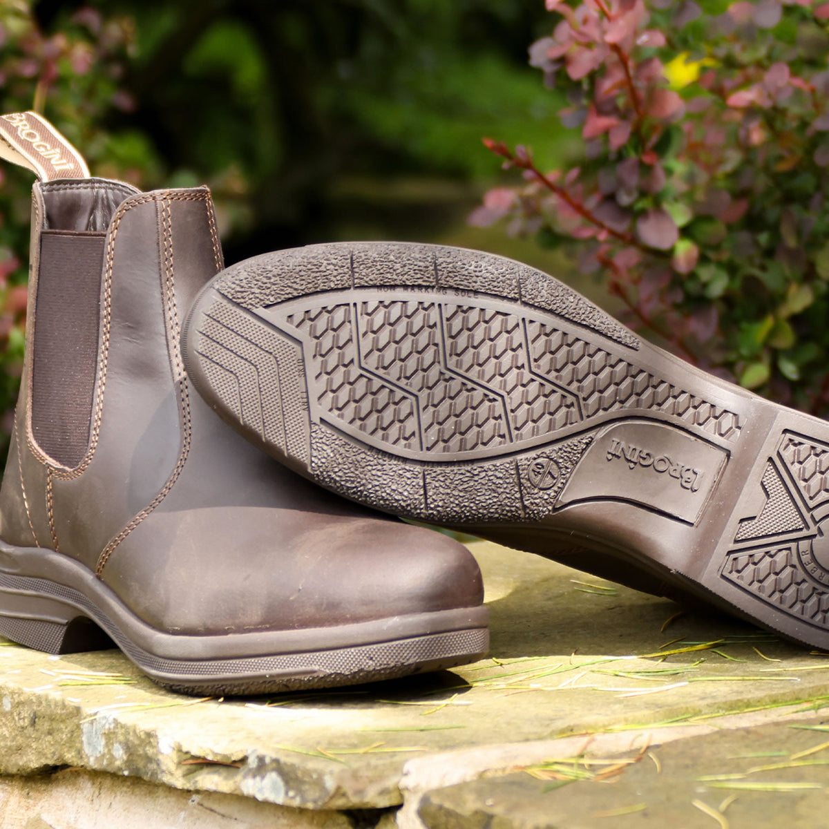 Brogini Kingham Unisex Oiled Pull-On Yard Boots - Brown