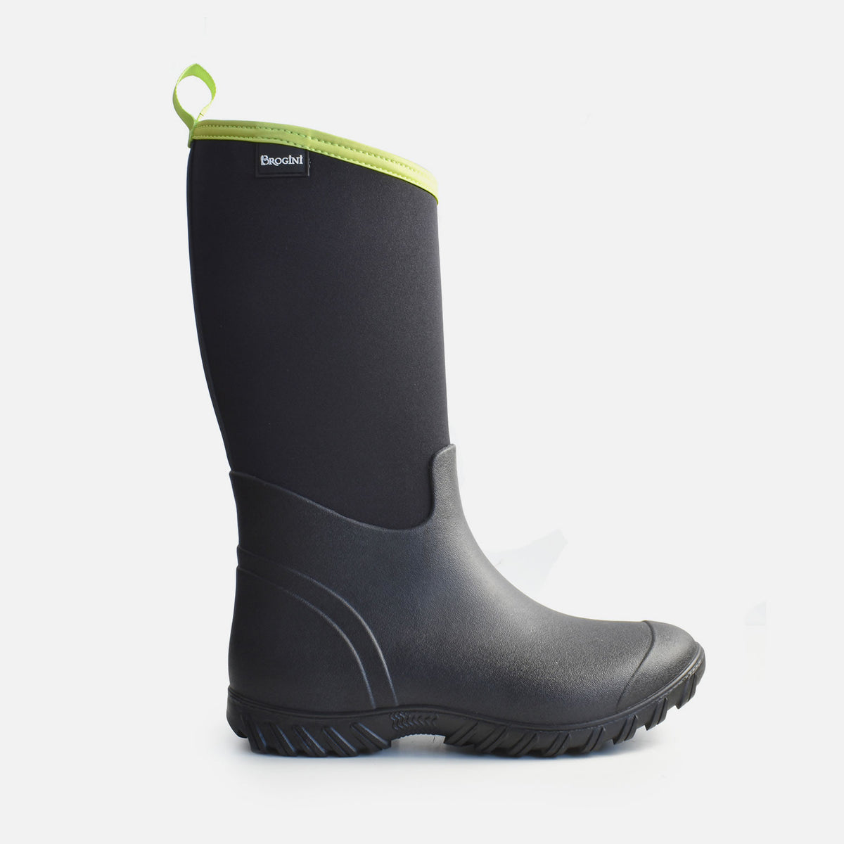 Brogini Belmont Wellies - Black/Lime