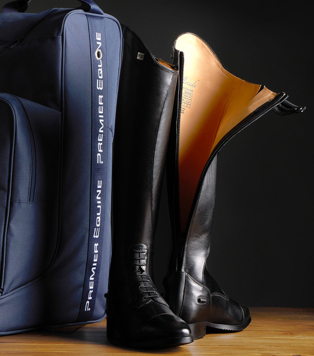 Premier Equine Ballotade Leather Field Tall Riding Boots - Black