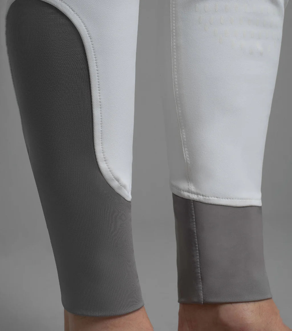 Premier Equine Barusso Men's Gel Knee Competition Breeches - White
