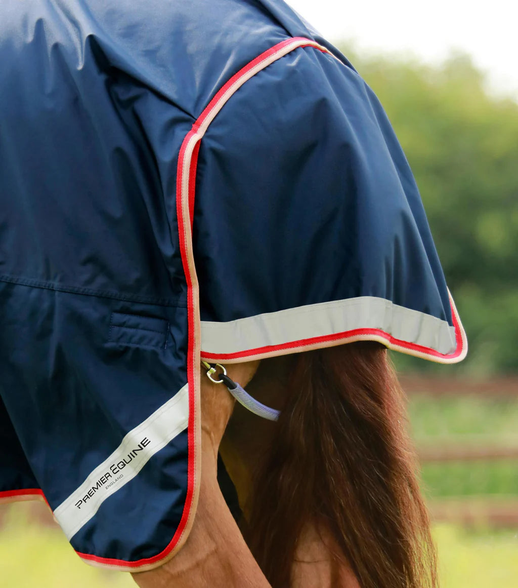 Premier Equine Buster Storm 200g Combo Turnout Rug with Snug-Fit Neck Cover - Navy