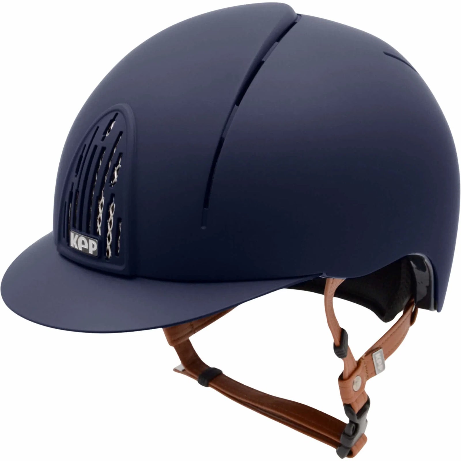 KEP Smart Matt Blue Standard Peak with Tan Harness