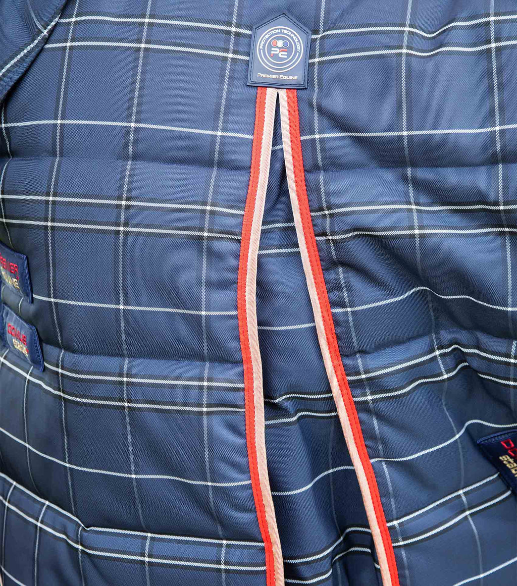 Premier Equine Domus 400g Stable Rug -Navy Check