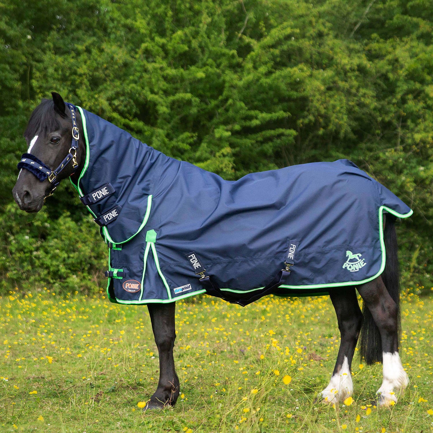 Gallop Ponie Duraproof Lightweight Turnout Combo - Navy