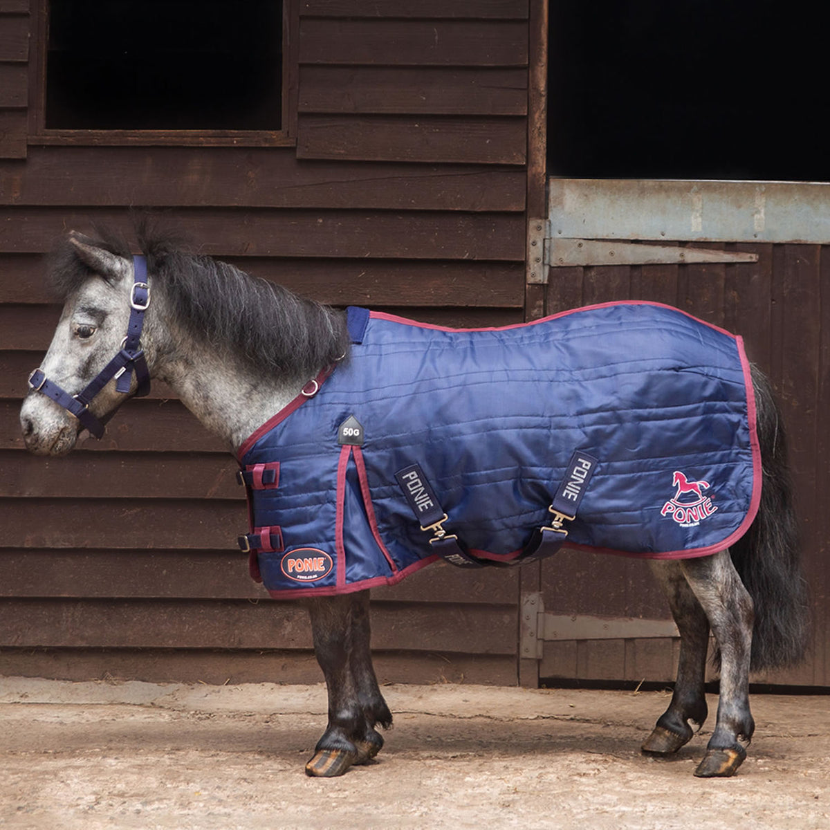 Gallop Ponie 50g Stable Rug - Navy