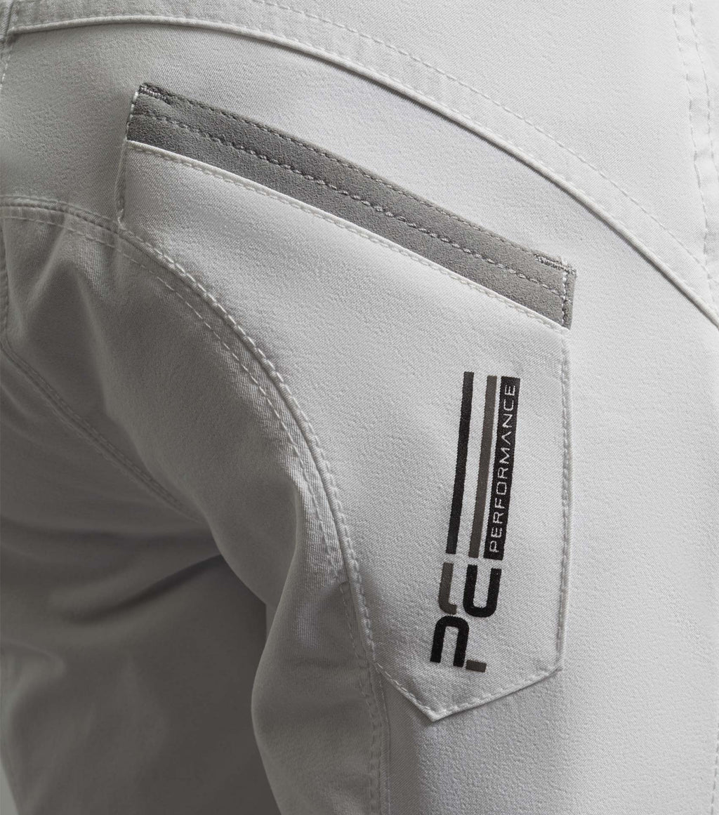 Premier Equine Gando Boys Gel Knee Competition Riding Breeches - White