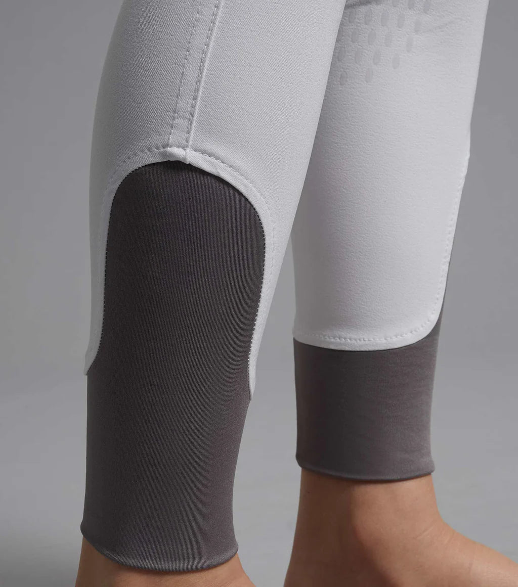 Premier Equine Gando Boys Gel Knee Competition Riding Breeches - White