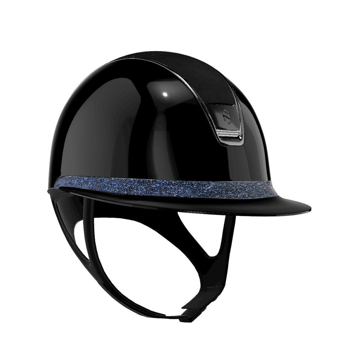 Samshield MissShield Gloss Black 2.0 Black Alcantara Top Ultra Fine Rock Cosmic Nights Frontal Band with Black Chrome Trim