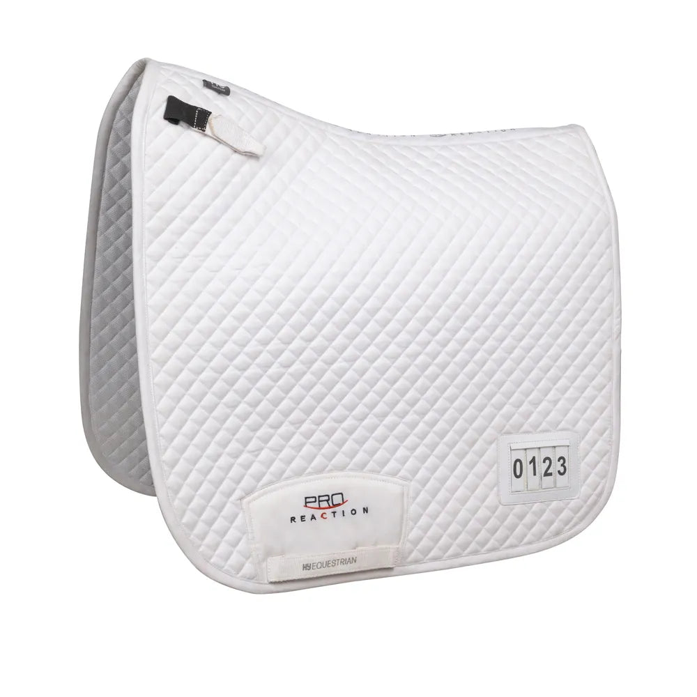 ProReaction Pima Dressage Saddle Pad with Numbers by Hy Equestrian