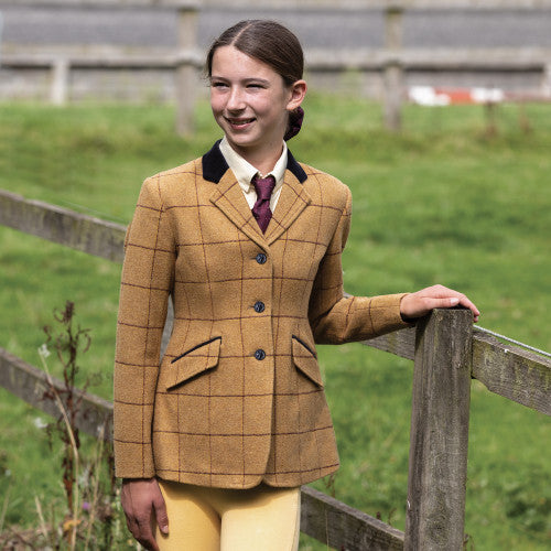 Junior Wheatley Deluxe Tweed Riding Jacket - Brown