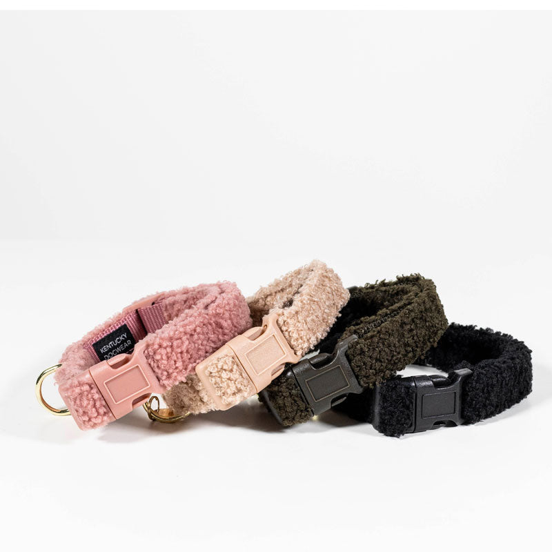 Kentucky Dog Collar Teddy Fleece – Black