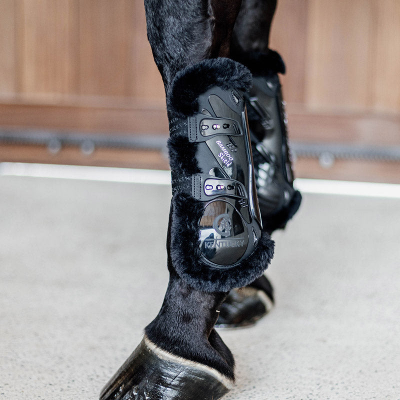 Kentucky Vegan Sheepskin Tendon Boots Bamboo Shield Elastic