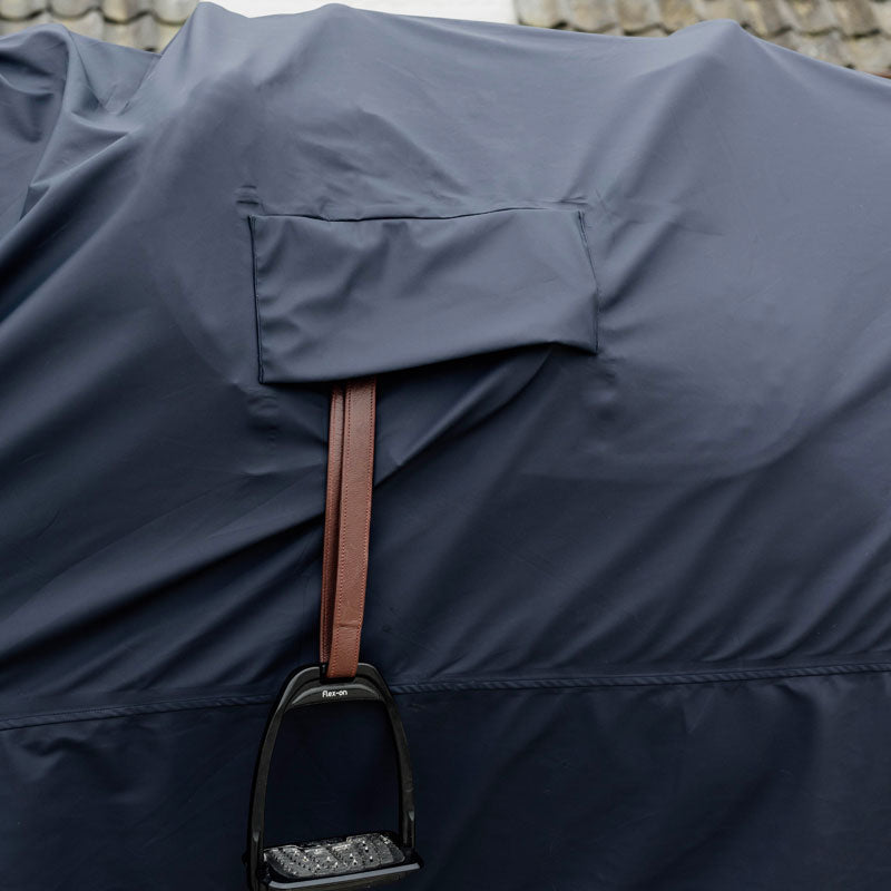 Kentucky Horse Raincoat with Stirrup Holes – Navy