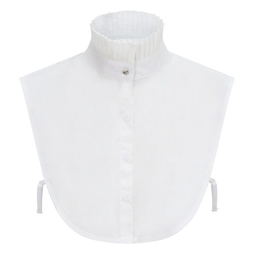 Lead Rein Frilly False Collar Bib - Ecru