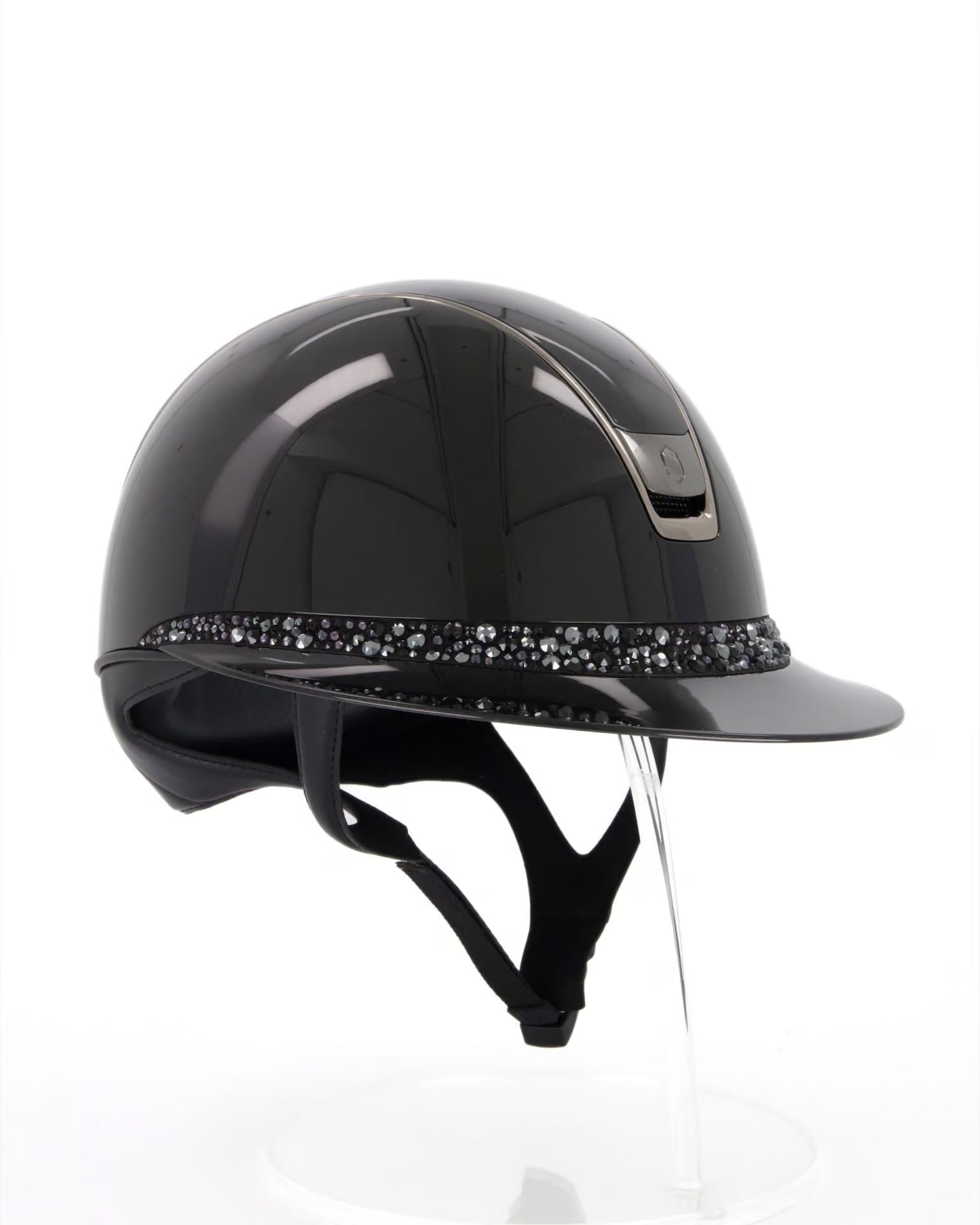 Samshield MissShield 2.0 Glossy Black with Glacier Frontal Band with Chrome Black Trim & blazon (Copy)