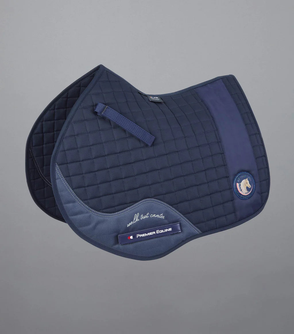Premier Equine My Pony Jack Cotton GP/Jump Plain Saddle Pad - Navy