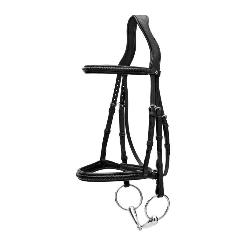 New English Plaited Noseband Bridle Without Flash