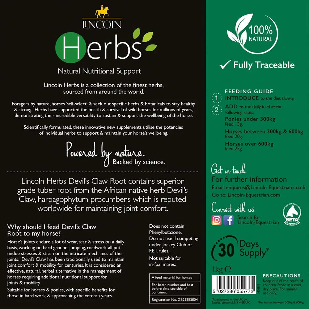 Lincoln Herbs Devils Claw Root