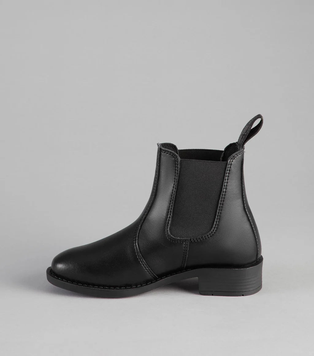 Premier Equine Junior Rossago Synthetic Paddock Boot - Black
