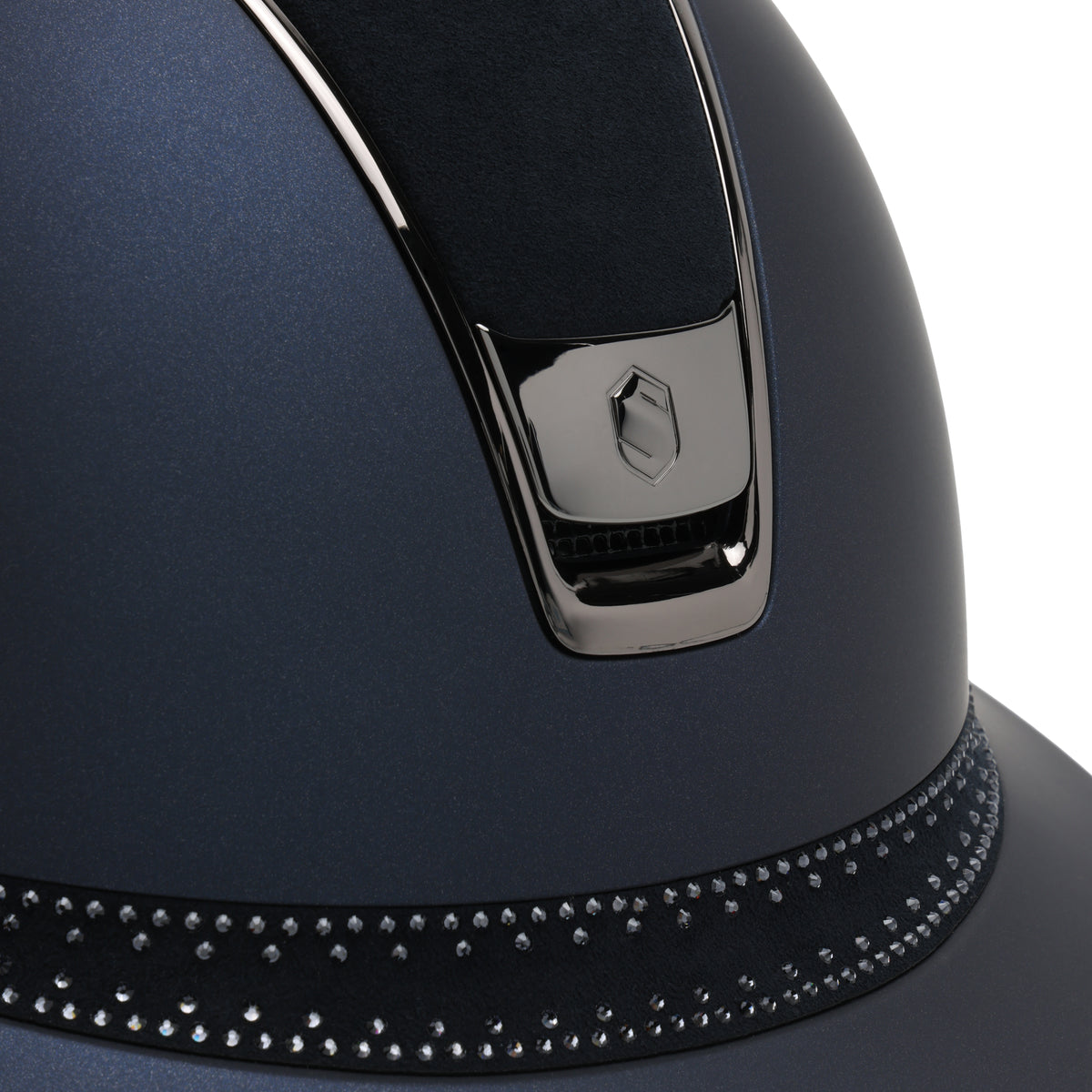 Samshield MissShield 2.0 Blue Tiara Frontal Band and Alcantara Top with Chrome Black Trim