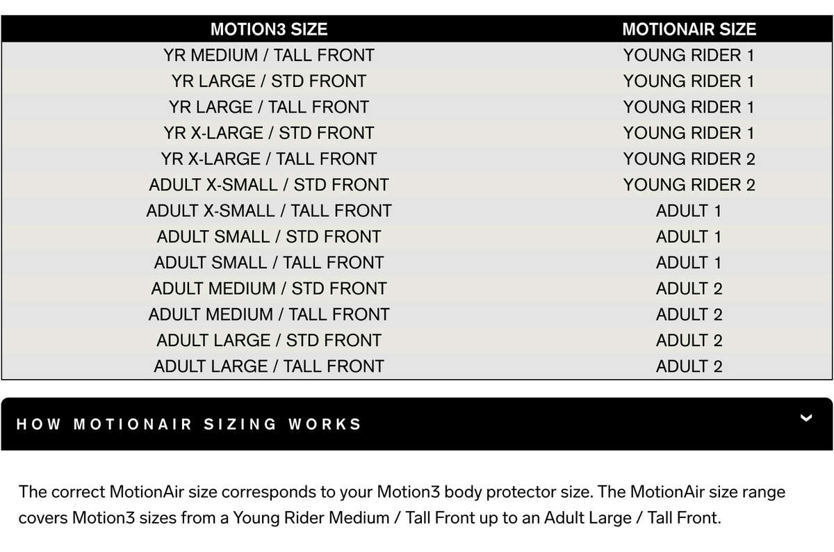 Racesafe MotionAir Air Jacket Adult