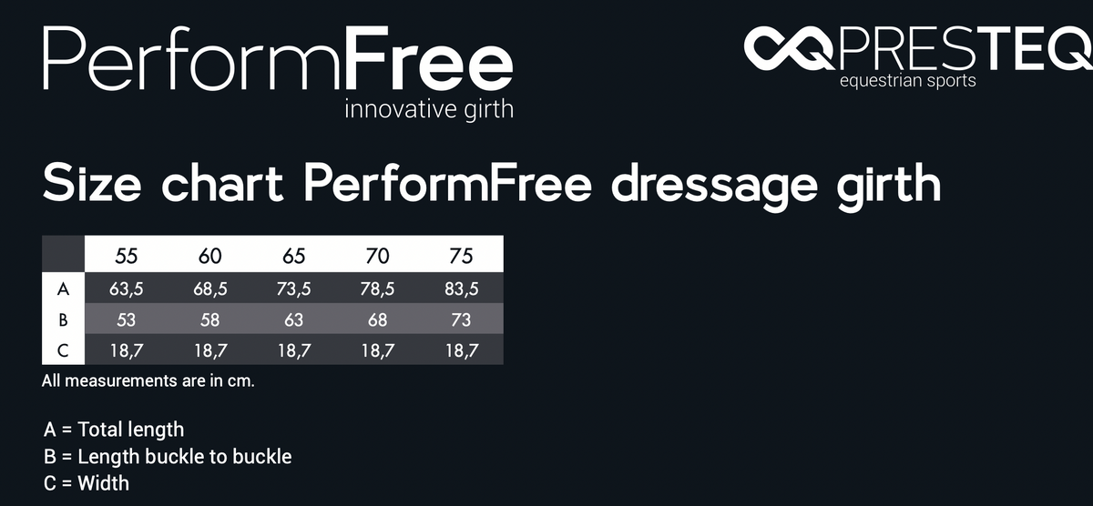 PresTeq PerformFree Dressage Girth