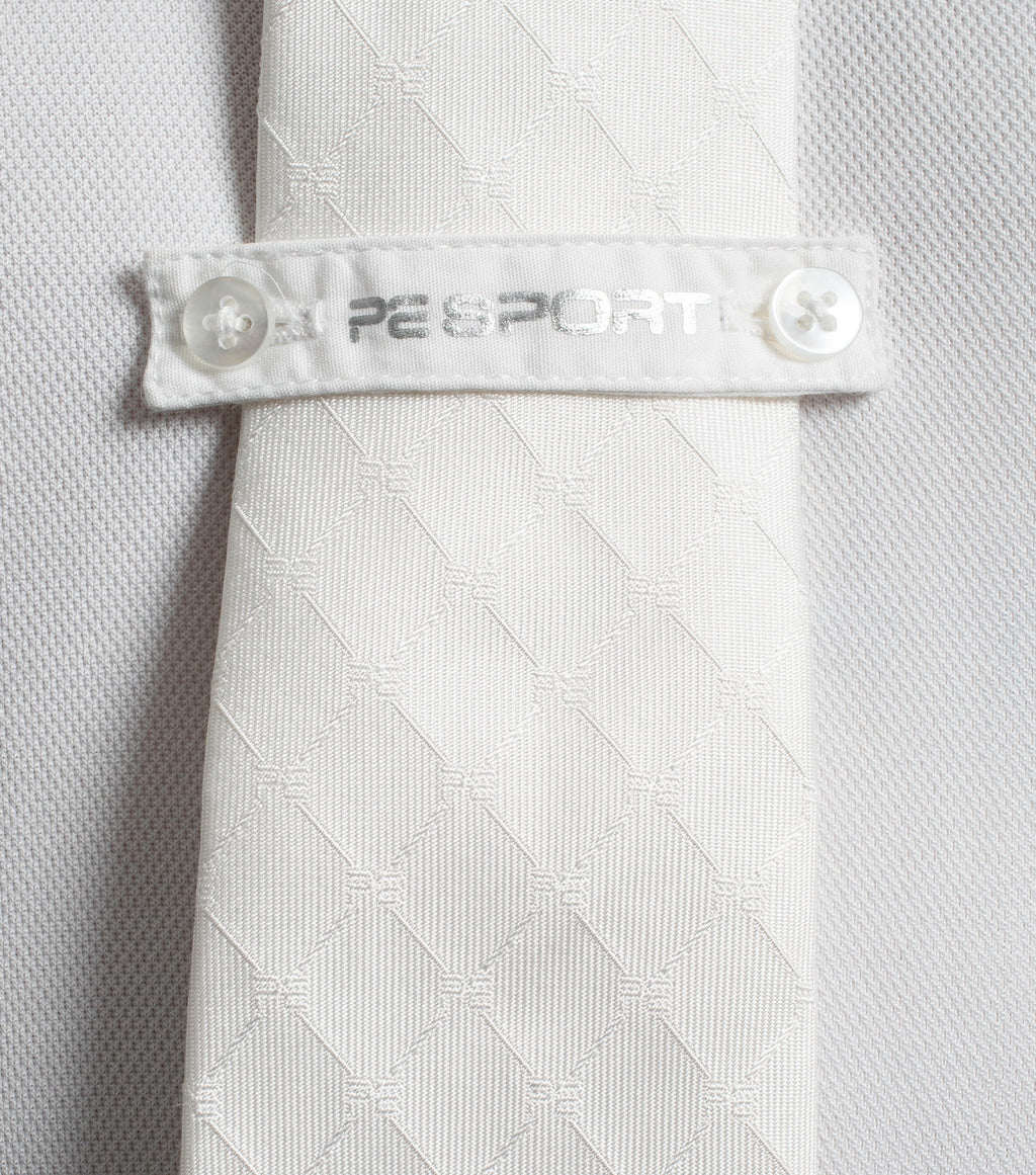 Premier Equine Men's 100% Silk Hand Made Tie - White