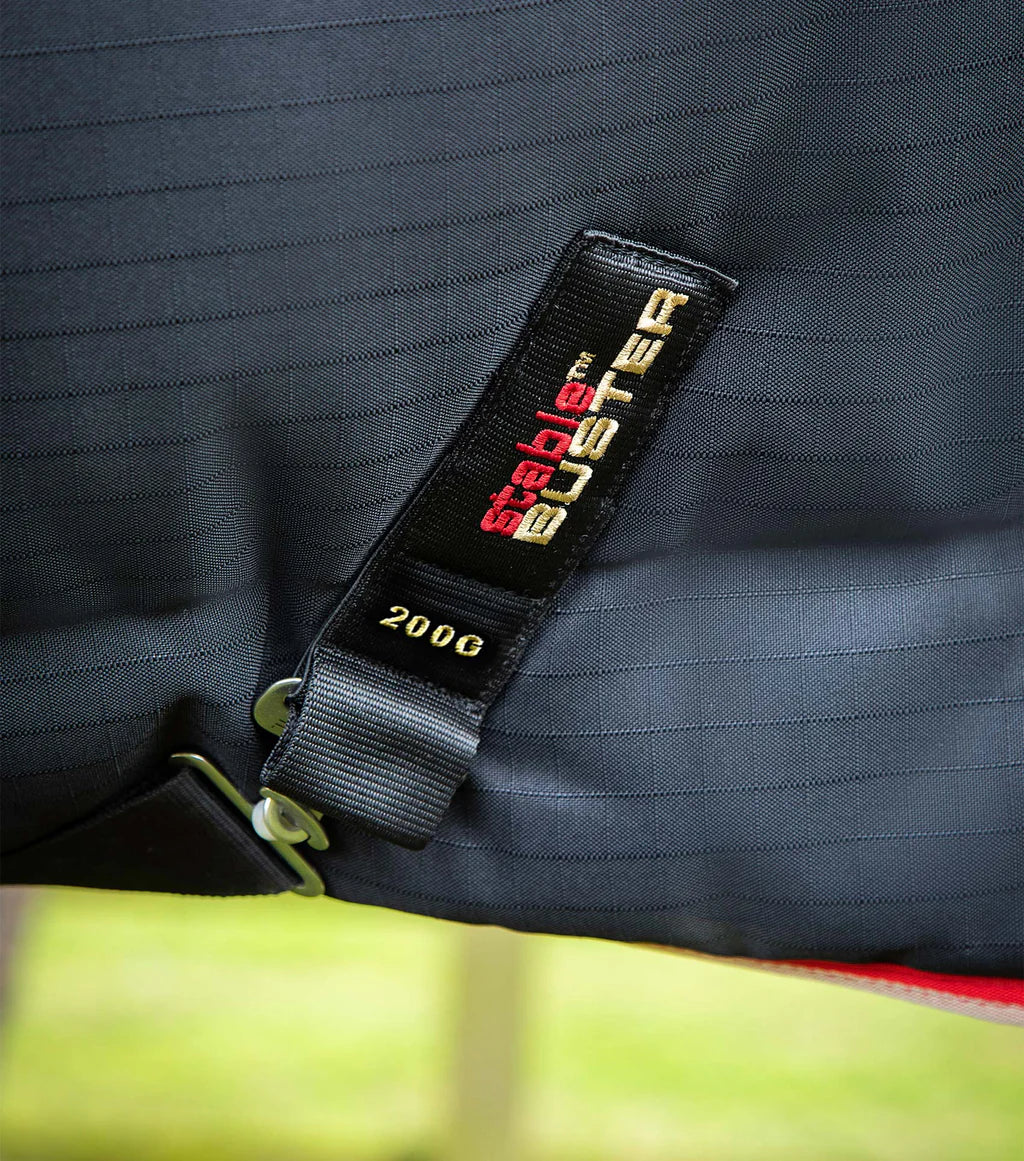 Premier Equine Stable Buster 450g Stable Rug with Neck Cover - Black