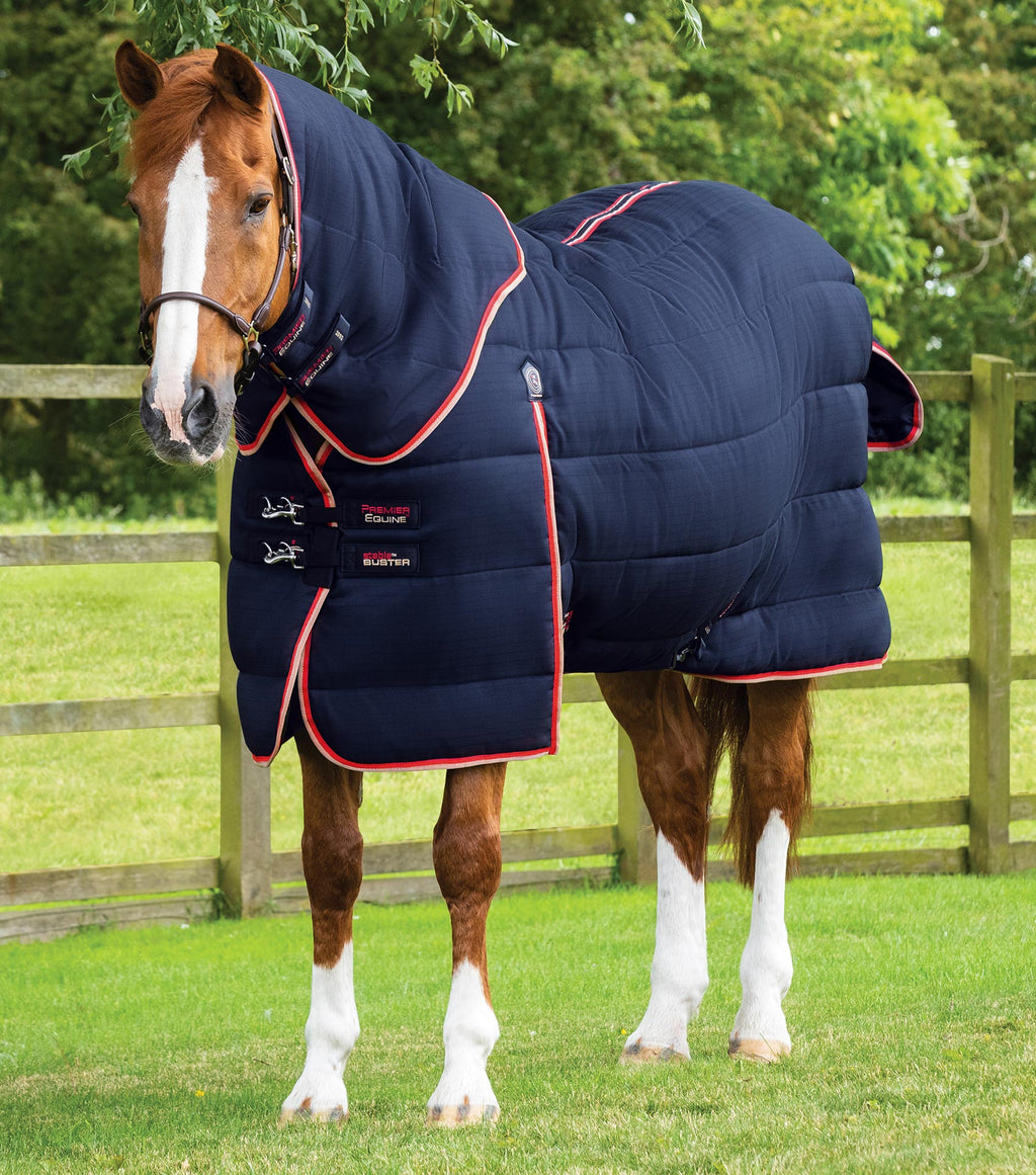 Premier Equine Stable Buster 450g Stable Rug with Neck Cover - Black