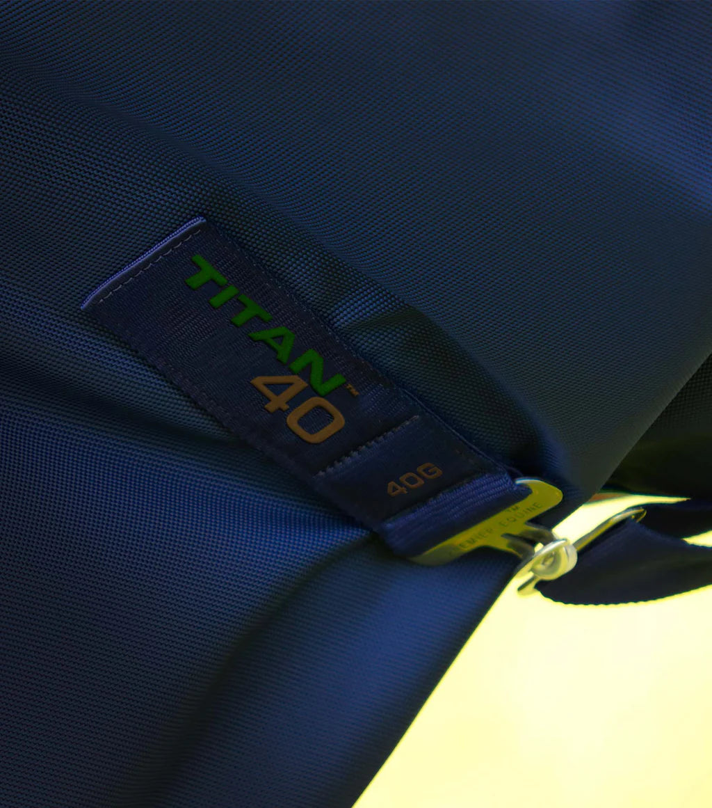 Premier Equine Titan 40g Turnout Rug with Snug-Fit Neck Cover - Navy