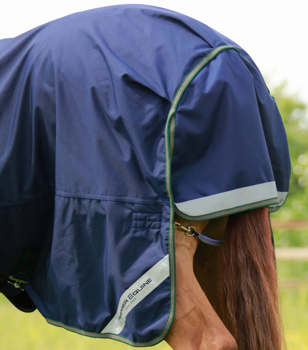 Premier Equine Titan 40g Turnout Rug with Snug-Fit Neck Cover - Navy