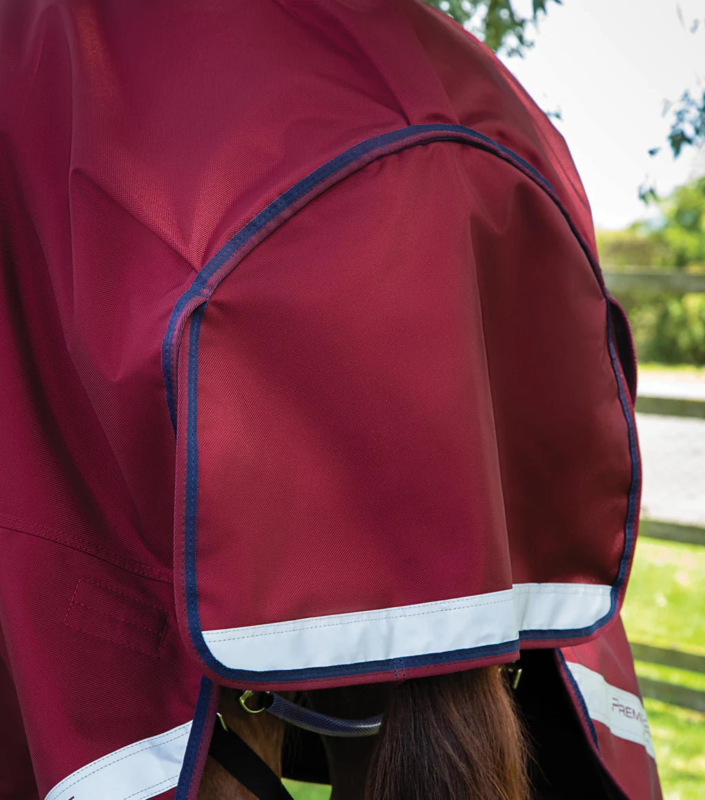 Premier Equine Titan 50g Turnout Rug with Classic Neck Cover - Burgundy
