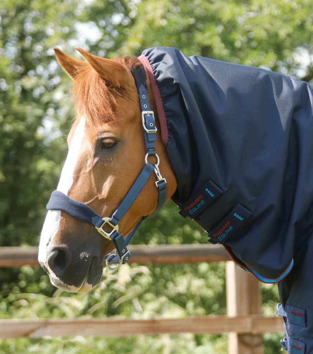 Premier Equine Titan Storm 200g Combo Turnout Rug with Snug-Fit Neck Cover - Navy