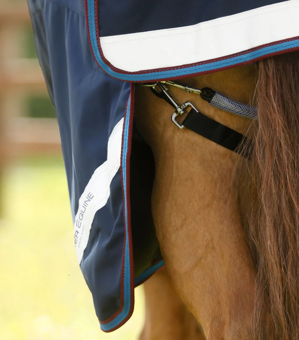 Premier Equine Titan Storm 200g Combo Turnout Rug with Snug-Fit Neck Cover - Navy