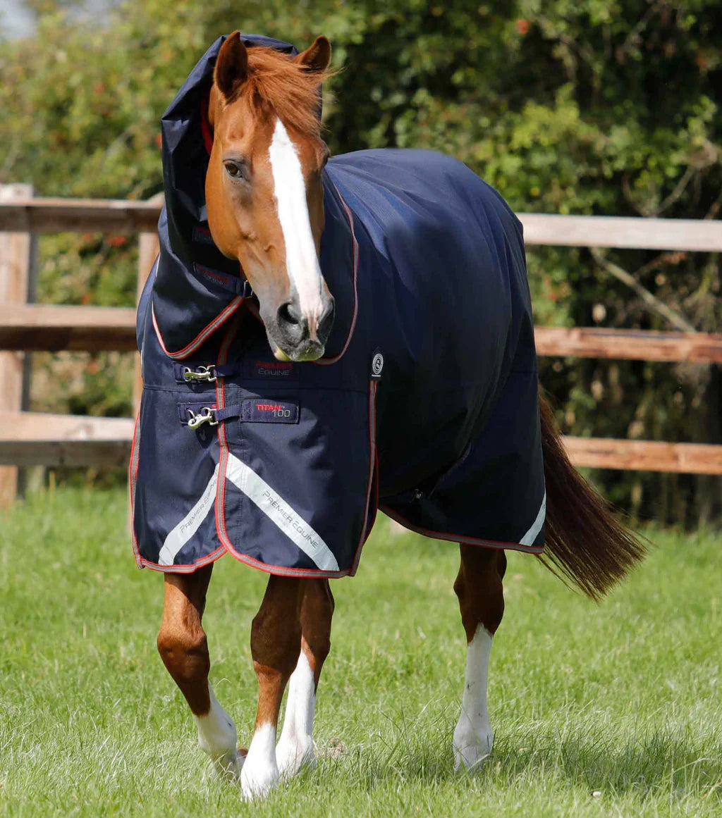 Premier Equine Titan Trio Complete 4 in 1 Turnout Rug - Navy