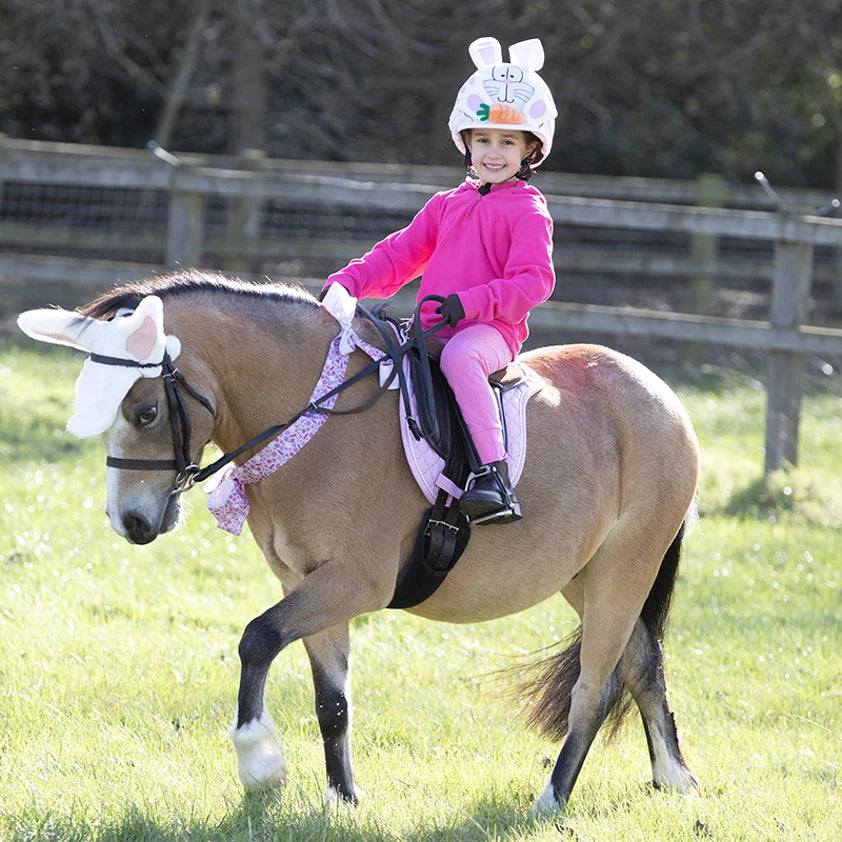 Bunny Rabbit Easter Horse Chest Bow - One Size