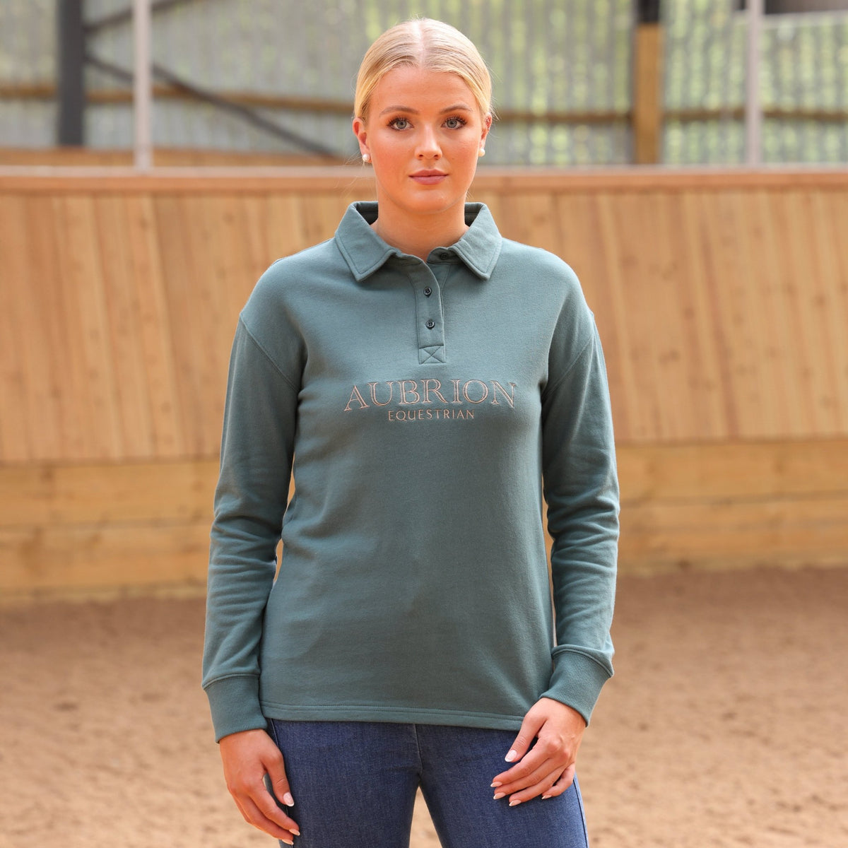 Aubrion Equestrian Button Sweatshirt - Nags Essentials