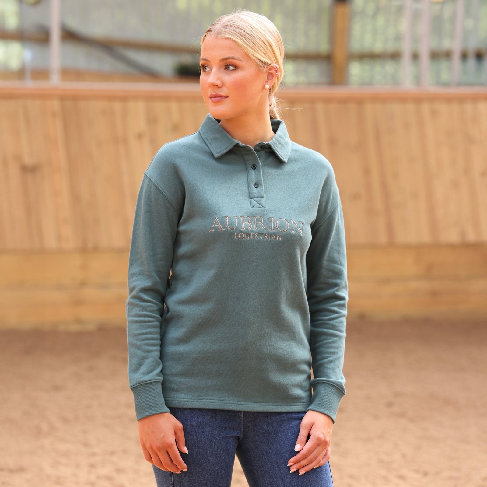 Aubrion Equestrian Button Sweatshirt - Nags Essentials
