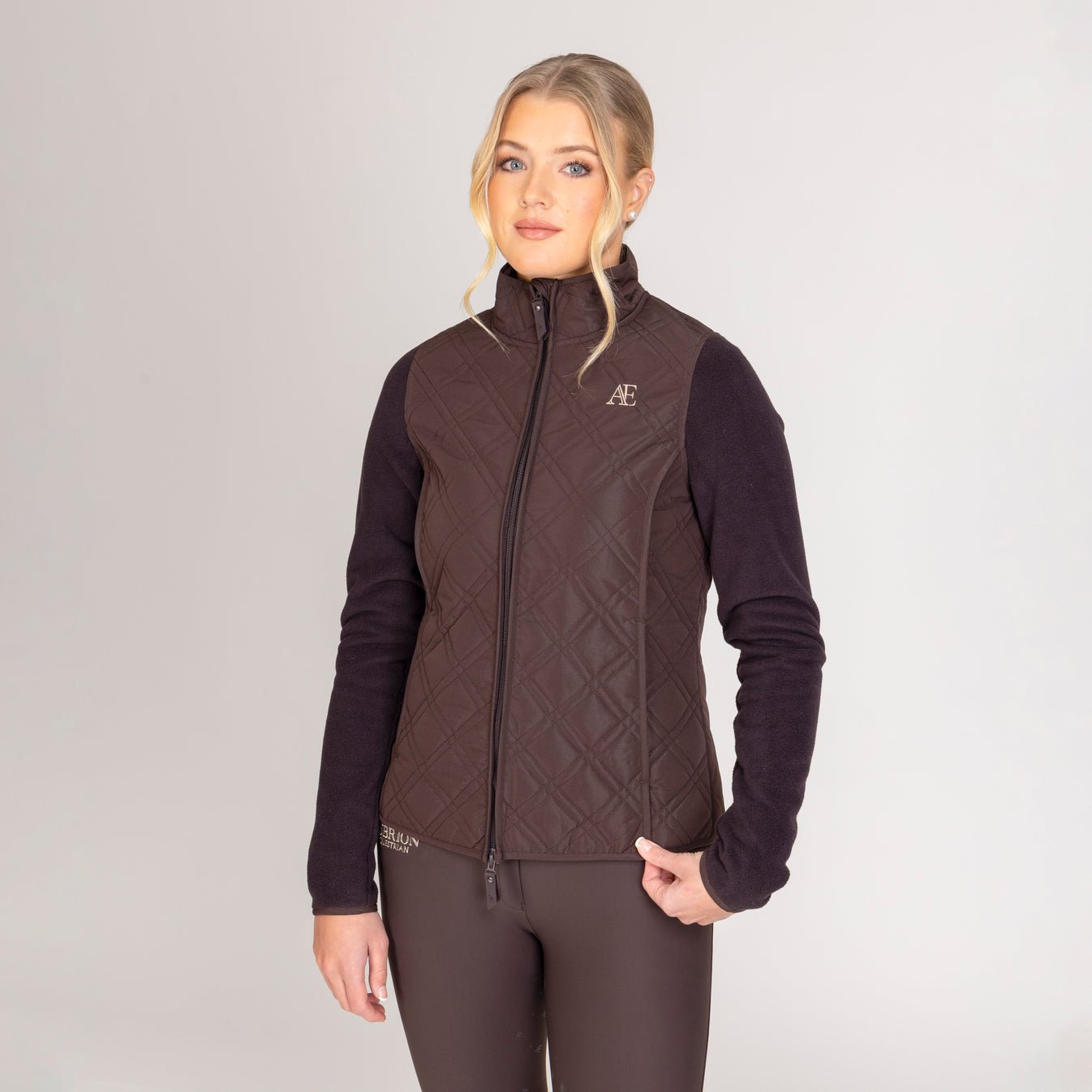Aubrion Equestrian Hybrid Jacket - Espresso - Nags Essentials