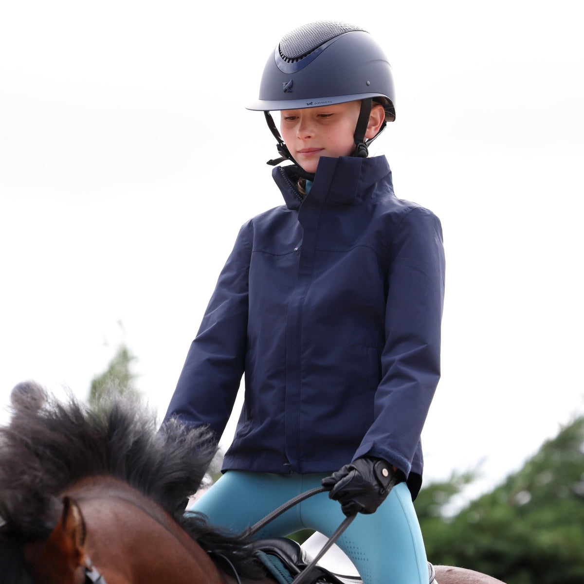 Aubrion React Waterproof Coat - Young Rider - Midnight - Nags Essentials