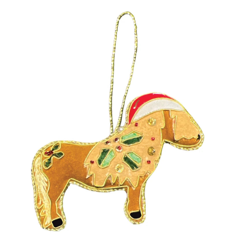 Beaded Embroidered Christmas Tree Decoration