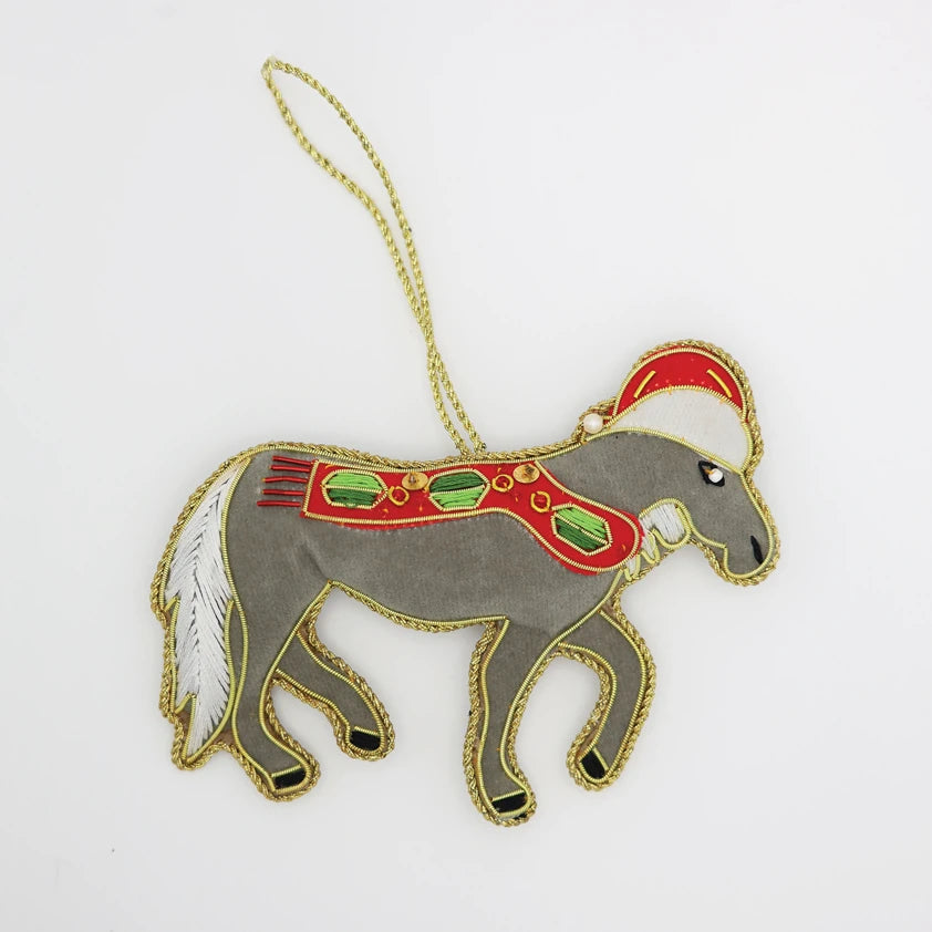 Beaded Embroidered Christmas Tree Decoration