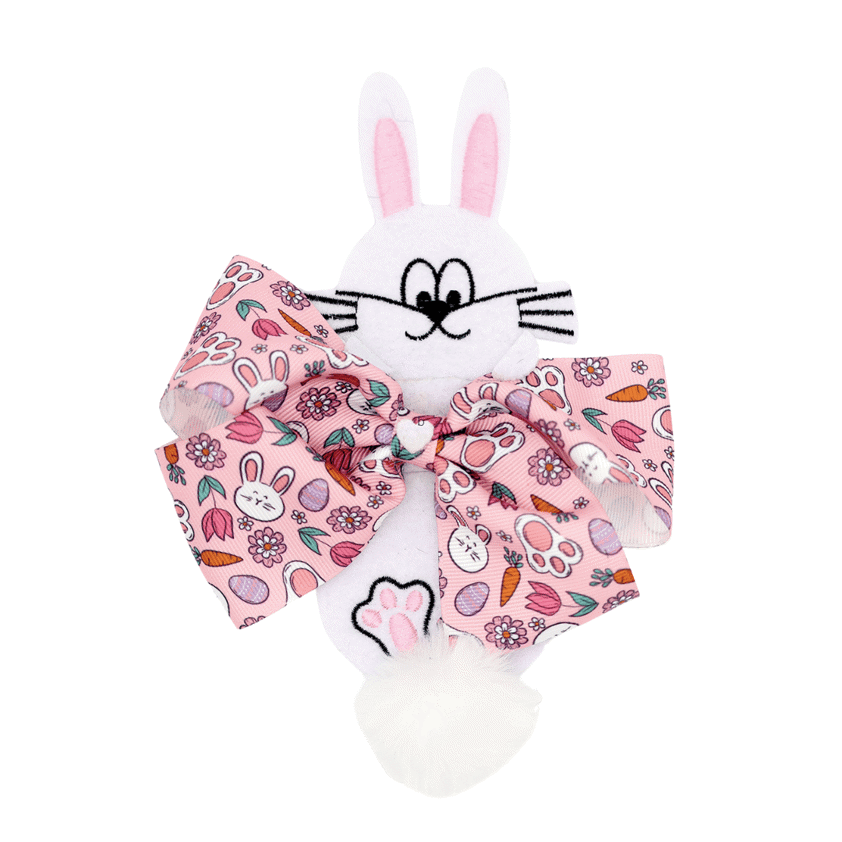 Bunny Rabbit Horse Tail Bow - White